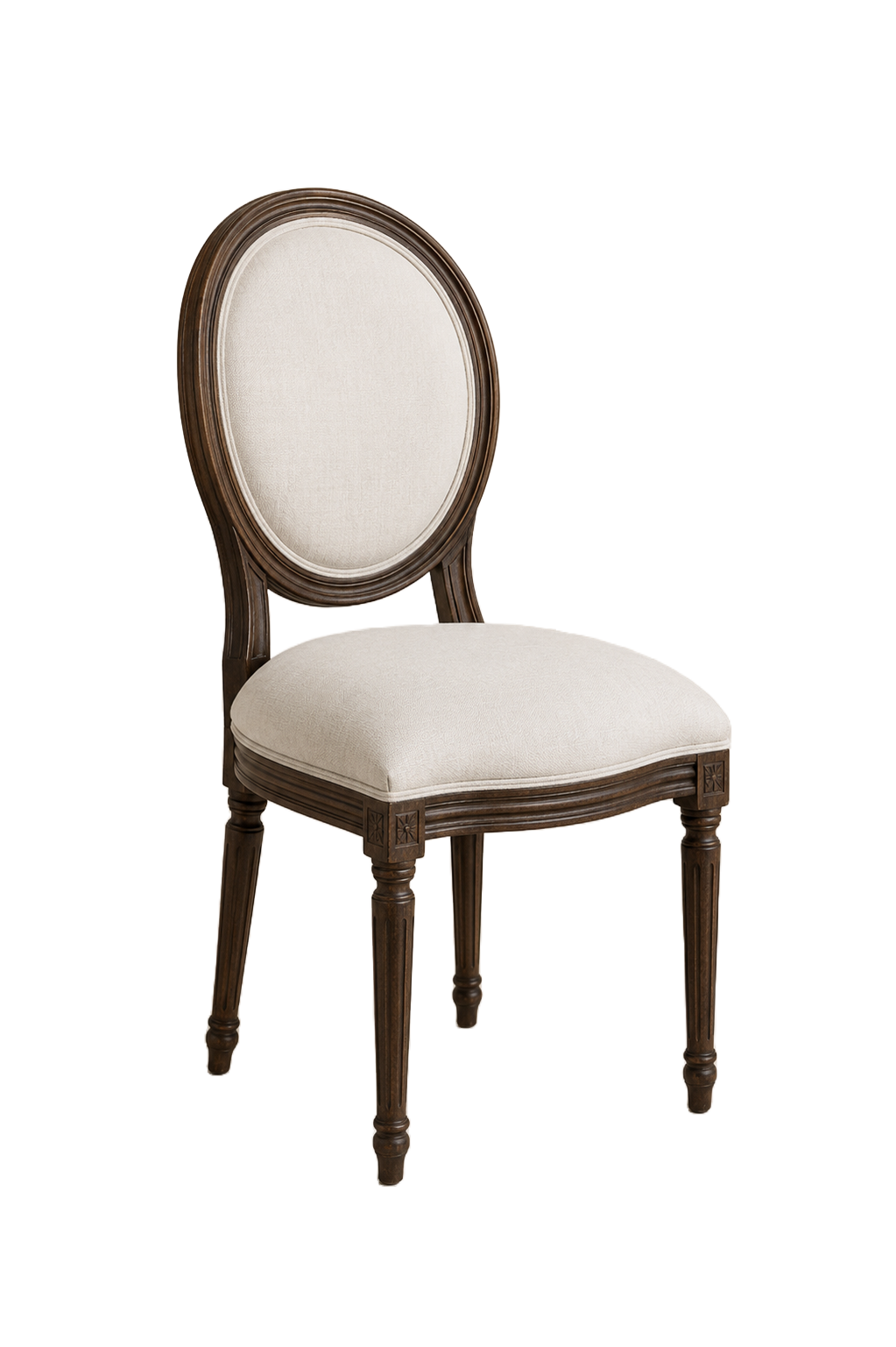 Dark Wood Louis Chair