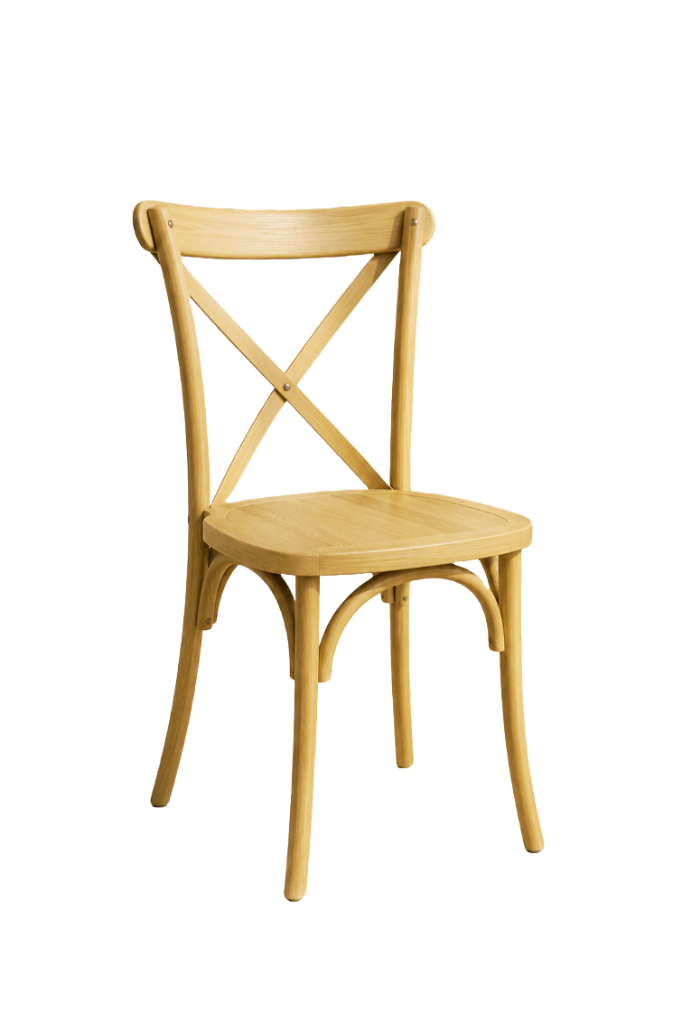 Natural Cross Back Chair