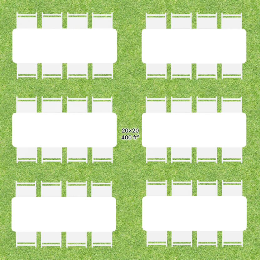 20x20 Frame Tent Bundle