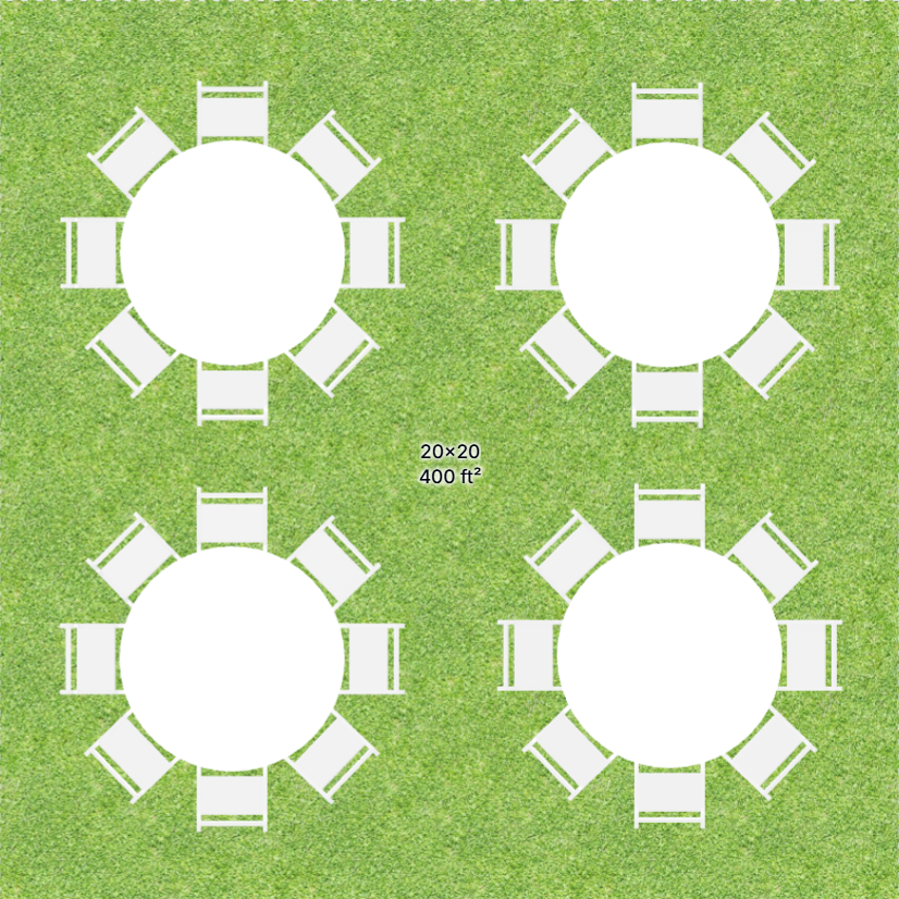 20x20 Frame Tent Bundle