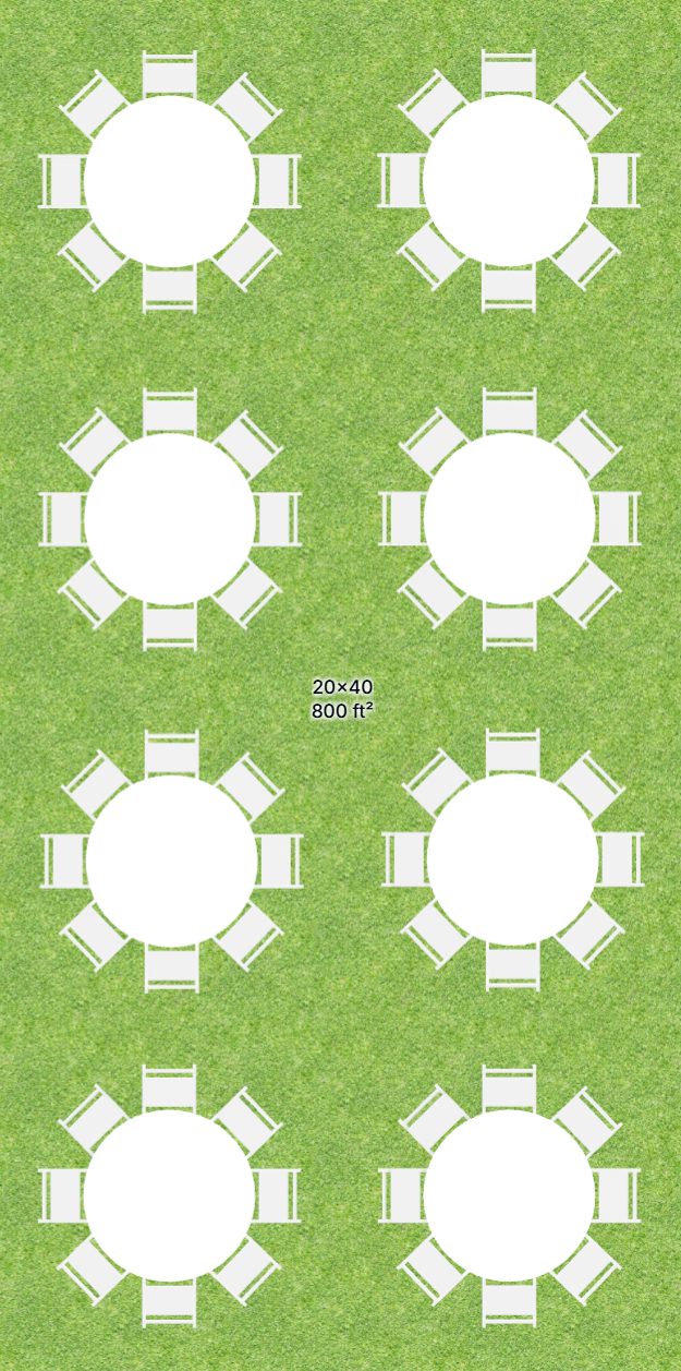 20x40 Frame Tent Bundle