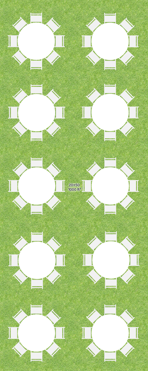 20x50 Frame Tent Bundle