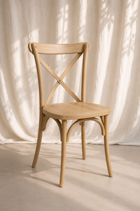 Crossback Chair - Natural Wood