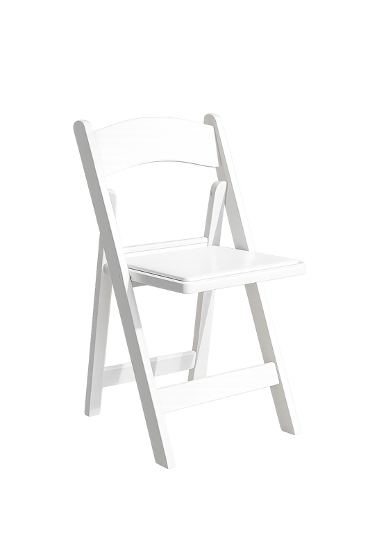 White foldable garden chair