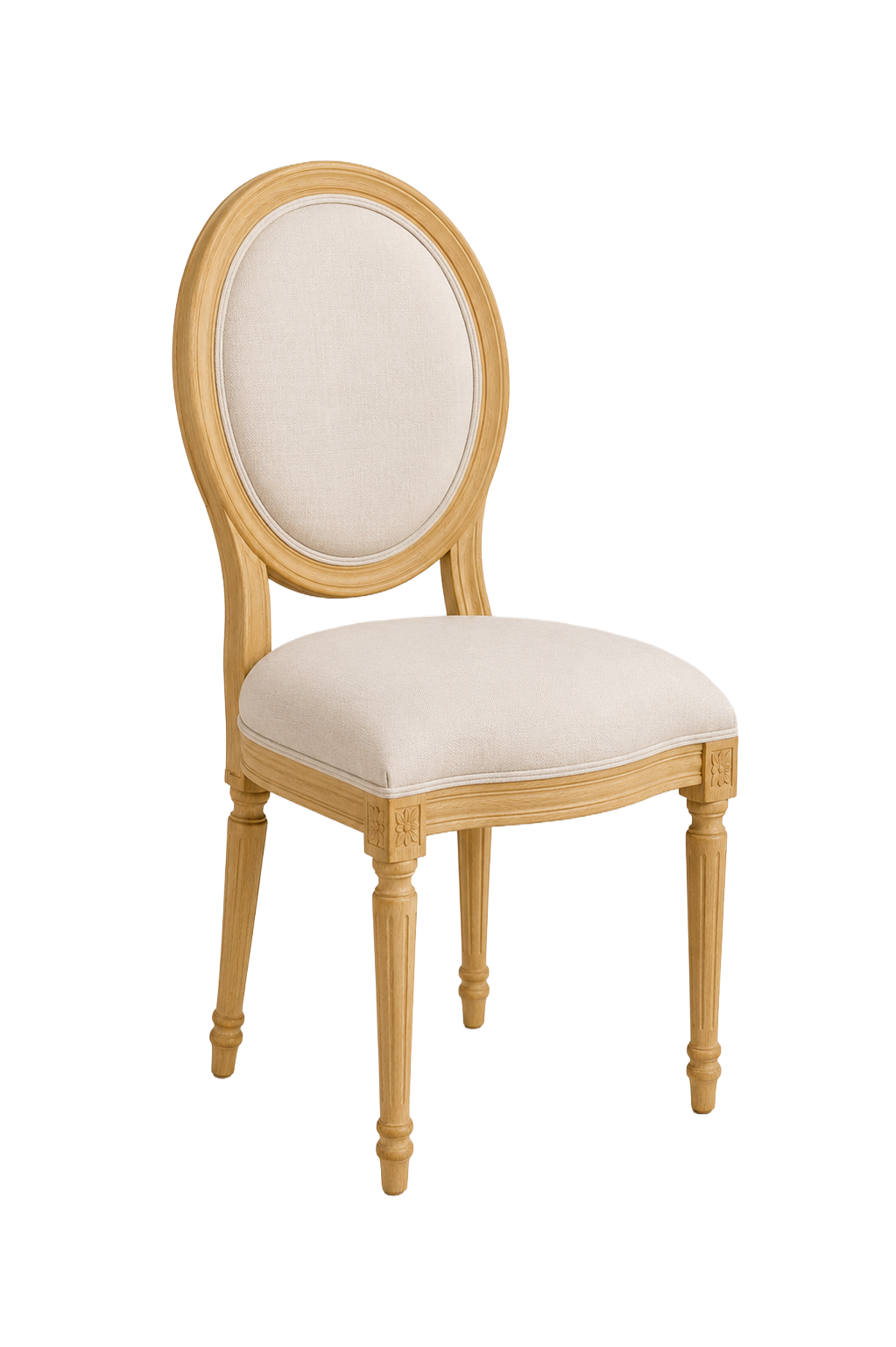 Natural Wood Louis Chair