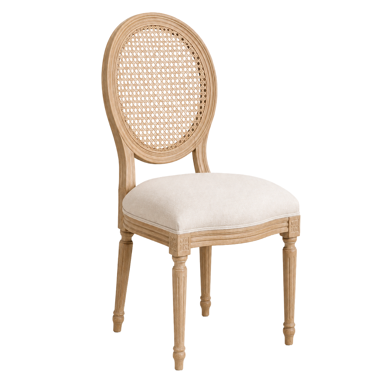 Natural Rattan Louis Chair