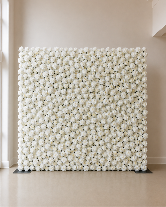 White flower wall.