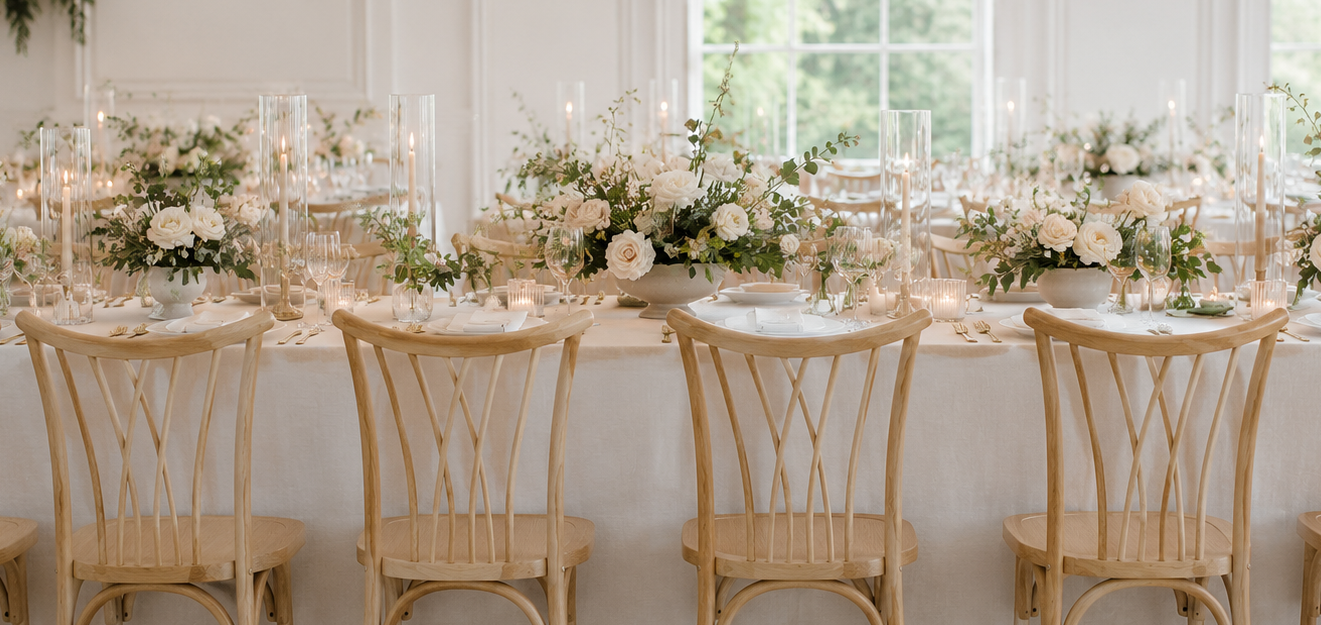 Wedding table set up